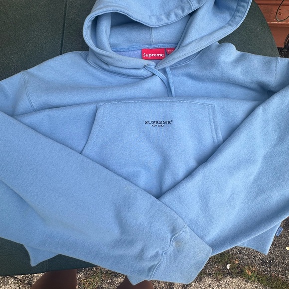 Supreme Light Blue Hoodie - Picture 1 of 5